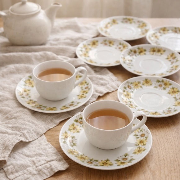 Noritake Other - Sunflower Design Saucer/Tea cup Saucers